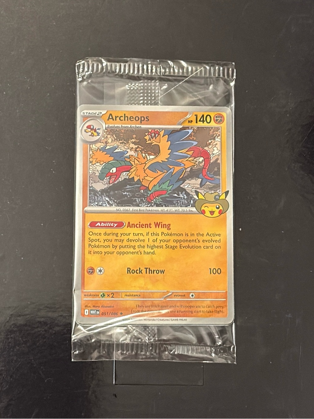 Archeops Pokémon Card EXCLUSIVE Pokemon Fossil Museum at Field Museum Chicago